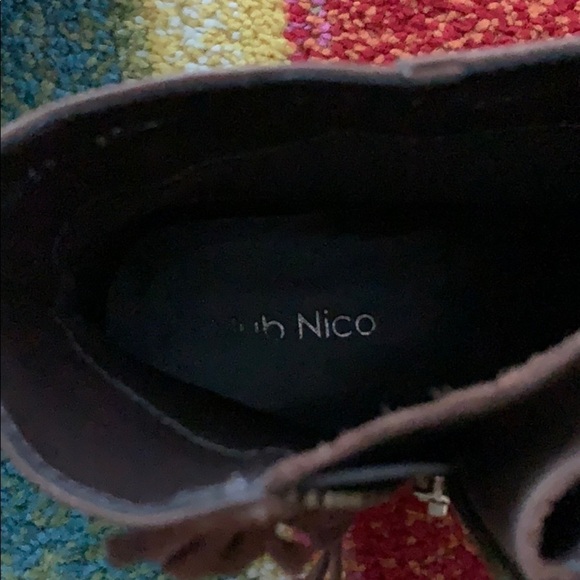 ANTHROPOLOGIE Klub Nico Brown Leather Fringe Boots - Picture 7 of 8